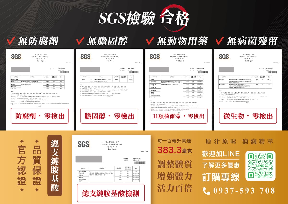 帝王味滴雞精通過SGS檢驗合格